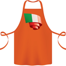 Curled Italy Flag Italians Day Football Cotton Apron 100% Organic Orange