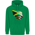 Curled Jamaican Flag Jamaica Day Football Mens 80% Cotton Hoodie Irish Green
