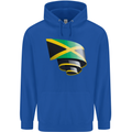 Curled Jamaican Flag Jamaica Day Football Mens 80% Cotton Hoodie Royal Blue