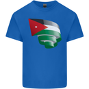 Curled Jordan Flag Jordanian Day Football Mens Cotton T-Shirt Tee Top Royal Blue