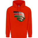 Curled Kenya Flag Kenyan Day Football Childrens Kids Hoodie Bright Red