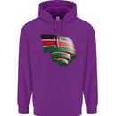 Curled Kenya Flag Kenyan Day Football Childrens Kids Hoodie Purple