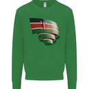Curled Kenya Flag Kenyan Day Football Kids Sweatshirt Jumper Irish Green