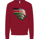 Curled Kenya Flag Kenyan Day Football Kids Sweatshirt Jumper Red