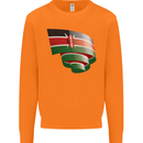 Curled Kenya Flag Kenyan Day Football Mens Sweatshirt Jumper Orange