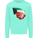 Curled Kuwait Flag Kuwaiti Day Football Kids Sweatshirt Jumper Peppermint