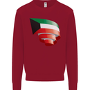 Curled Kuwait Flag Kuwaiti Day Football Kids Sweatshirt Jumper Red