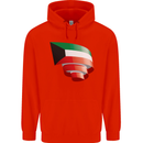 Curled Kuwait Flag Kuwaiti Day Football Mens 80% Cotton Hoodie Bright Red