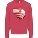 Curled Lebanon Flag Lebanese Day Football Kids Sweatshirt Jumper Heliconia
