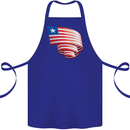 Curled Liberia Flag Liberian Day Football Cotton Apron 100% Organic Royal Blue