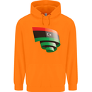 Curled Libya Flag Libyan Day Football Childrens Kids Hoodie Orange