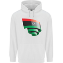 Curled Libya Flag Libyan Day Football Childrens Kids Hoodie White