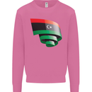 Curled Libya Flag Libyan Day Football Mens Sweatshirt Jumper Azalea