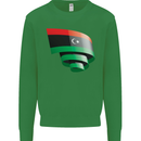 Curled Libya Flag Libyan Day Football Mens Sweatshirt Jumper Irish Green