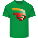 Curled Lithuania Flag Lithuania Day Football Mens Cotton T-Shirt Tee Top Irish Green