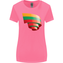 Curled Lithuania Flag Lithuania Day Football Womens Wider Cut T-Shirt Azalea