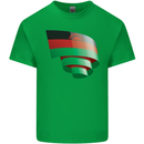 Curled Malawi Flag Malawian Day Football Kids T-Shirt Childrens Irish Green