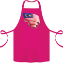 Curled Malaysia Flag Malaysian Day Football Cotton Apron 100% Organic Pink