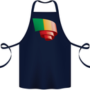 Curled Mali Flag Malian Day Football Cotton Apron 100% Organic Navy Blue