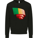 Curled Mali Flag Malian Day Football Kids Sweatshirt Jumper Black