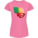 Curled Mali Flag Malian Day Football Womens Petite Cut T-Shirt Azalea