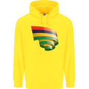 Curled Mauritius Flag Mauritians Day Football Childrens Kids Hoodie Yellow