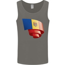 Curled Moldova Flag Moldovan Day Football Mens Vest Tank Top Charcoal