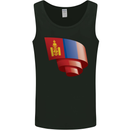 Curled Mongolia Flag Mongolian Day Football Mens Vest Tank Top Black