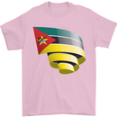 Curled Mozambique Flag Mozambican Day Football Mens T-Shirt 100% Cotton Light Pink