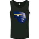 Curled Nauru Flag Nauruan Day Football Mens Vest Tank Top Black