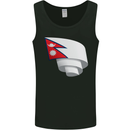 Curled Nepal Flag Nepalese Day Football Mens Vest Tank Top Black
