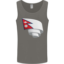 Curled Nepal Flag Nepalese Day Football Mens Vest Tank Top Charcoal