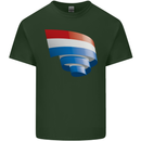 Curled Netherlands Flag Holland Dutch Day Football Mens Cotton T-Shirt Tee Top Forest Green