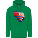 Curled North Korea Flag Korean Day Football Childrens Kids Hoodie Irish Green