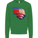 Curled North Korea Flag Korean Day Football Mens Sweatshirt Jumper Irish Green