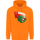 Curled Oman Flag Omani Day Football Childrens Kids Hoodie Orange