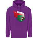Curled Oman Flag Omani Day Football Childrens Kids Hoodie Purple