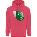 Curled Pakistan Flag Pakistani Day Football Childrens Kids Hoodie Heliconia