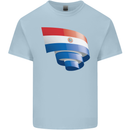 Curled Paraguay Flag Paraguayan Day Football Kids T-Shirt Childrens Light Blue