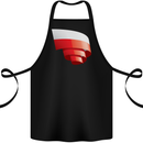 Curled Poland Flag Polish Day Football Cotton Apron 100% Organic Black