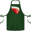 Curled Poland Flag Polish Day Football Cotton Apron 100% Organic Forest Green