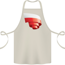Curled Poland Flag Polish Day Football Cotton Apron 100% Organic Natural