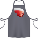 Curled Poland Flag Polish Day Football Cotton Apron 100% Organic Steel