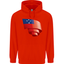 Curled Samoa Flag Samoan Day Football Childrens Kids Hoodie Bright Red