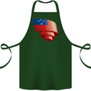 Curled Samoa Flag Samoan Day Football Cotton Apron 100% Organic Forest Green