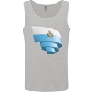Curled San Marino Flag Sammarinese Day Football Mens Vest Tank Top Sports Grey