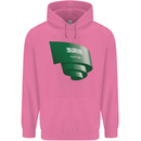 Curled Saudi Arabia Flag Arabian Day Football Childrens Kids Hoodie Azalea
