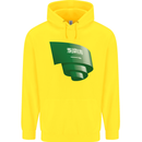 Curled Saudi Arabia Flag Arabian Day Football Childrens Kids Hoodie Yellow