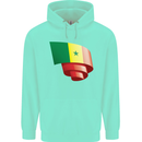 Curled Senegal Flag Senegalese Day Football Childrens Kids Hoodie Peppermint