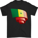 Curled Senegal Flag Senegalese Day Football Mens T-Shirt 100% Cotton Black